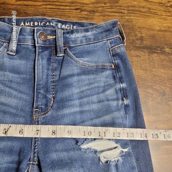 American Eagle Jeans 00 Dream Jegging Tummy Control Super Hi Rise Stretch Denim - Picture 10 of 14